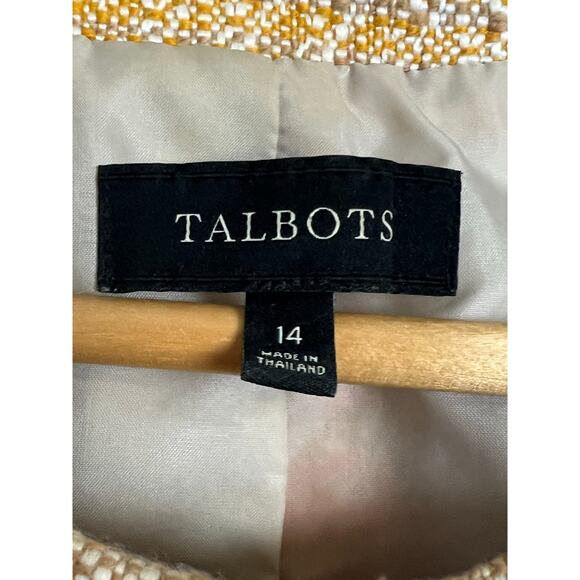 Talbots Pastel Tweed Womens Blazer 14 Career Professional Wear to Work Office - Picture 8 of 8